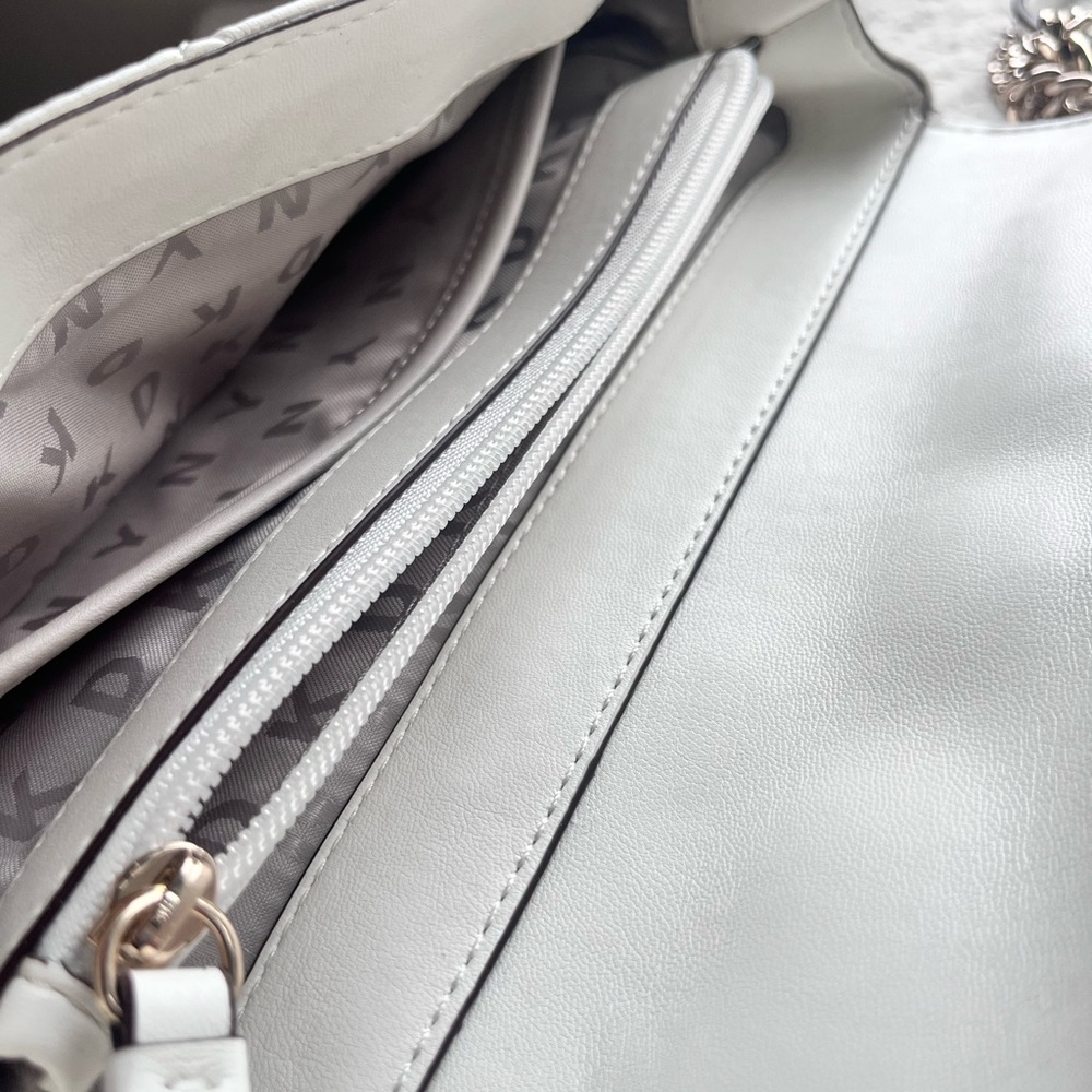 DKNY Cream Quilted Crossbody Bag - Picture 7 of 8